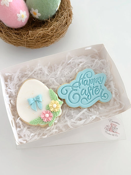 Happy Easter with floral egg