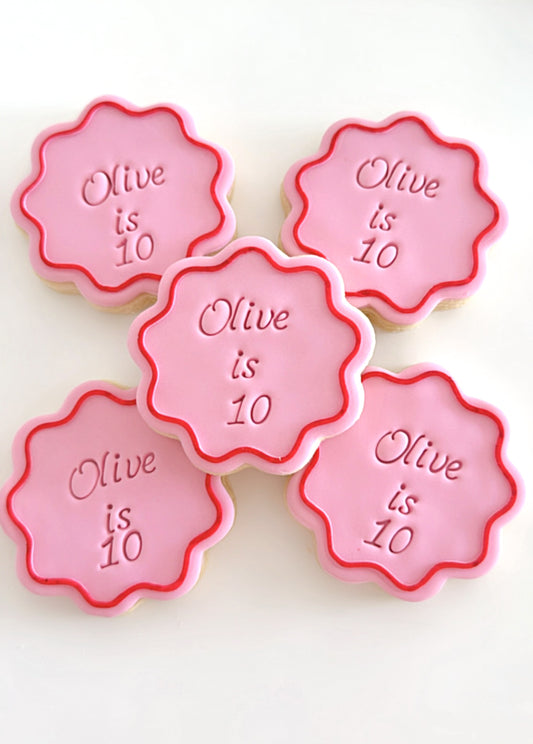 20x wavy round cookies