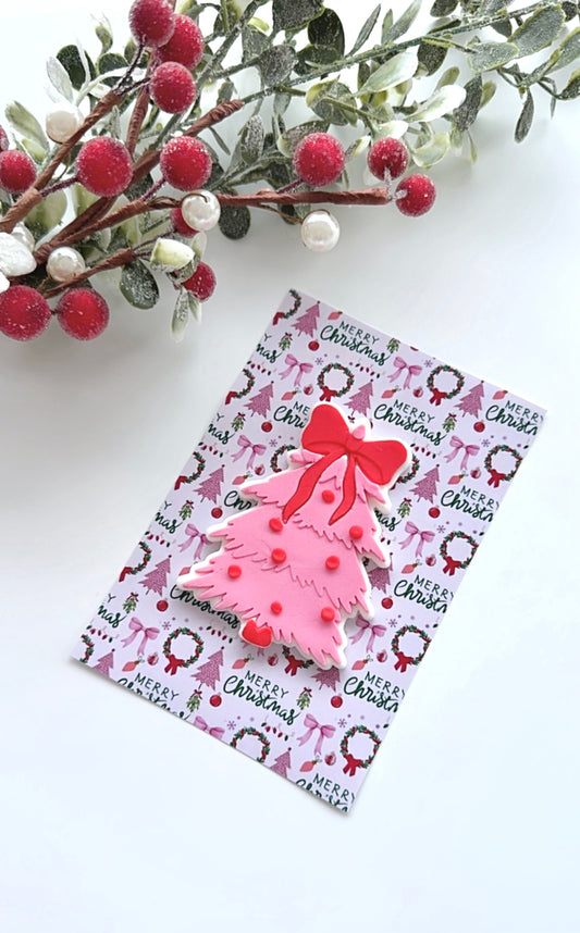 Single pink and red tree