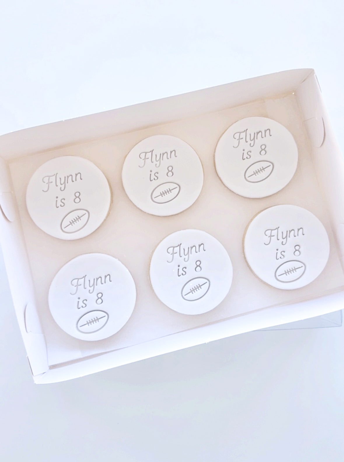Personalised bday footy cookies